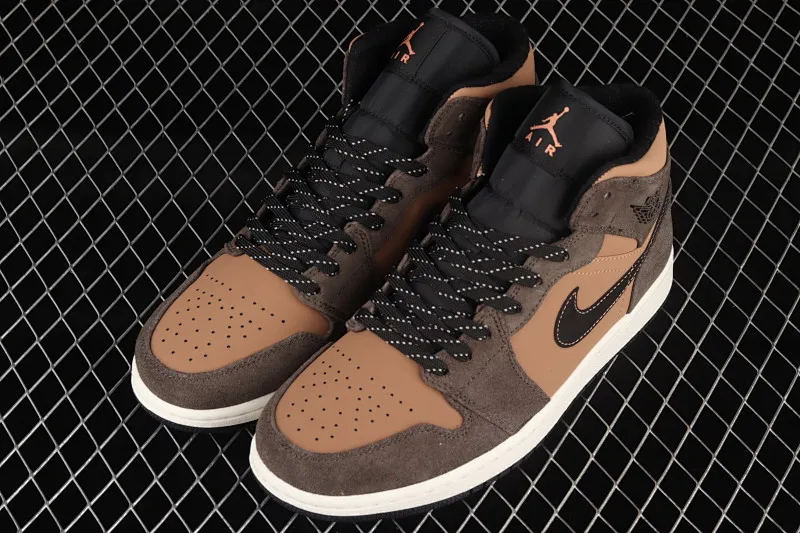 All categories Air Jordan Jordan series basketball shoes Air Jordan 1 Mid G version pure original Air Jordan 1 Mid AJ1 Joe 1 earth brown DC7294-200